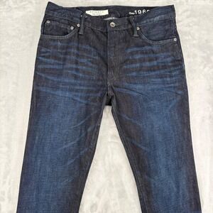 Gap Jeans Mens 32x34 (Fits 31x34) Dark Wash 1969 Authentic Skinny Ringspun Denim